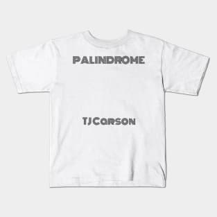 Palindrome Monoton (Black Text) Kids T-Shirt